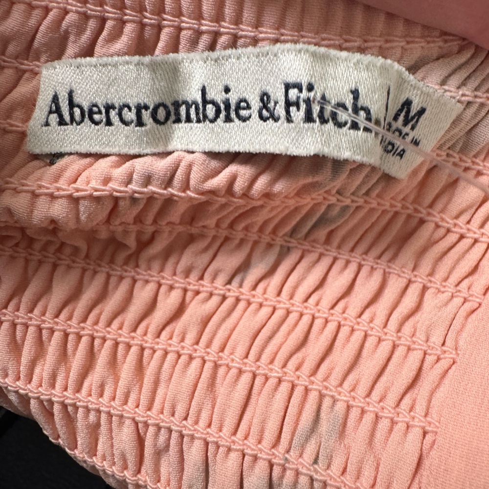 Abercrombie & Fitch Fit and Flare‎ Squareneck Smocked Mini Dress Blush Floral M - Picture 14 of 16